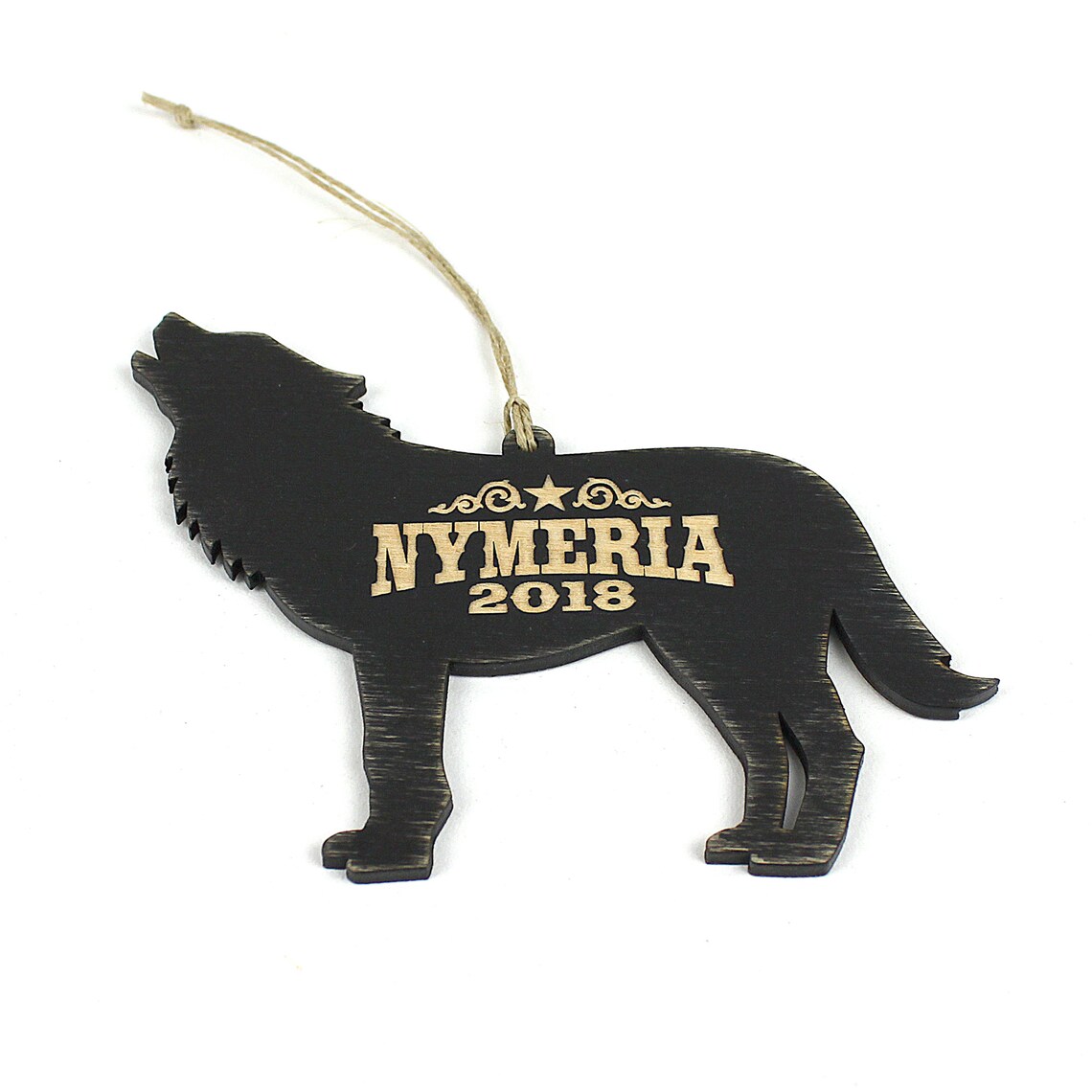 Personalized Wolf Christmas Ornament Wolf Gift Custom Etsy