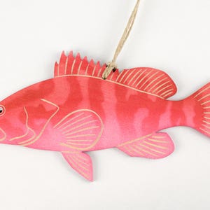 Red Grouper Fish Christmas Ornament