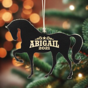 Personalized Horse Christmas Ornament, Horse Gift (Walking)