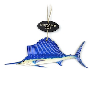 Personalized Sailfish Christmas Ornament
