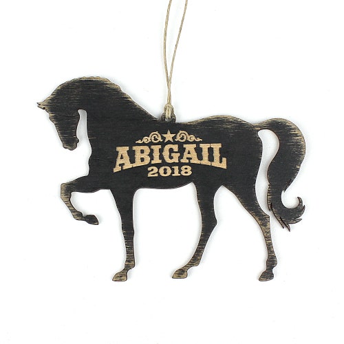 Horse with Wreath Personalized Ornament Handcraft Gift Keepsake Free Customized 