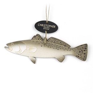 Personalized Spotted Seatrout Speckled Trout Fish Christmas Ornament