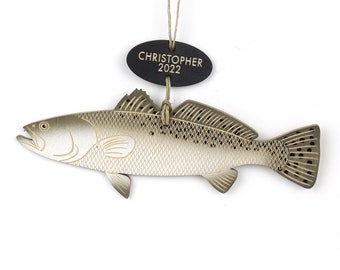 Personalized Spotted Seatrout Speckled Trout Fish Christmas Ornament