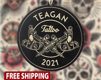 Personalized Tattoo Machine Christmas Ornament
