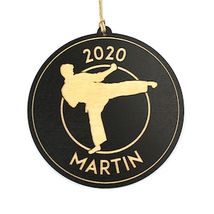 Personalized Martial Arts Christmas Ornament (Male), Karate, Taekwondo, Tae-kwondo, gift