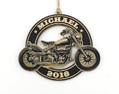 Personalized Motorcycle Christmas Ornament, motorcycle gift for him, custom design