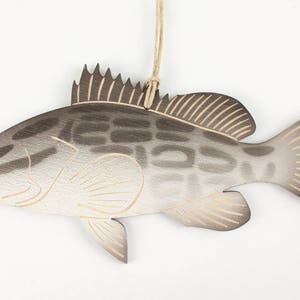Black Grouper Fish Christmas Ornament