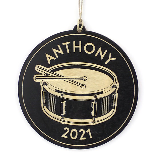 Ornament - Black - PERSONALIZED Drums Ornament - Black - PERSONALIZED Drums