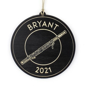 Personalized Bassoon Christmas Ornament