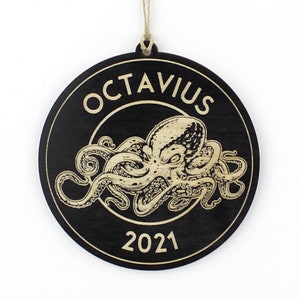 Personalized Octopus Christmas Ornament
