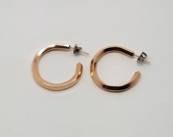 14k rose gold filled hoop earrings