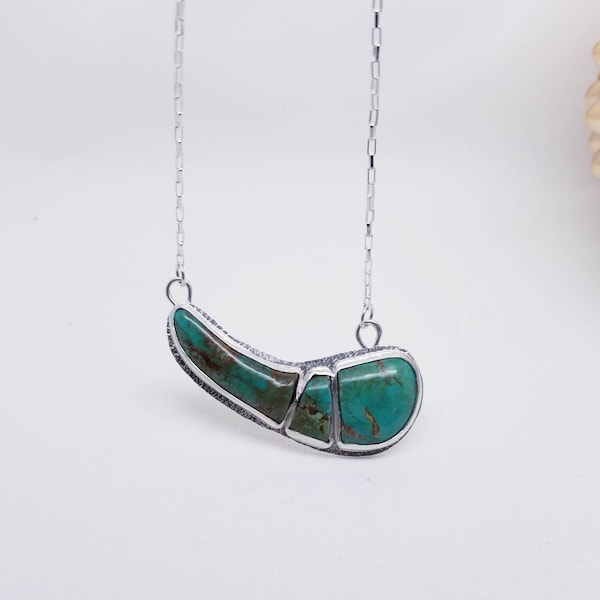 Turquoise Sterling Silver Kintsugi Necklace