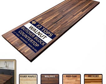 Walnut Butcher Block Shelf, Countertop, Bar Top - Unfinished DIY