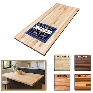 Hard Maple Butcher Block Top - Custom Sizes Available