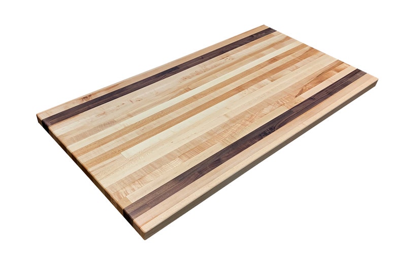 Maple Walnut Butcher Block Kitchen Table Top 1 5 X 30 Custom Sizes Office Desk Wood Computer