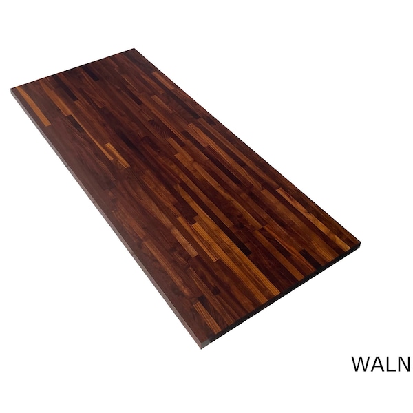 Walnut Butcher Block Top - Grown and Made in the USA - Ideal for Kitchen Island, Countertop, Workbench, or Desk - 1.5" Thick