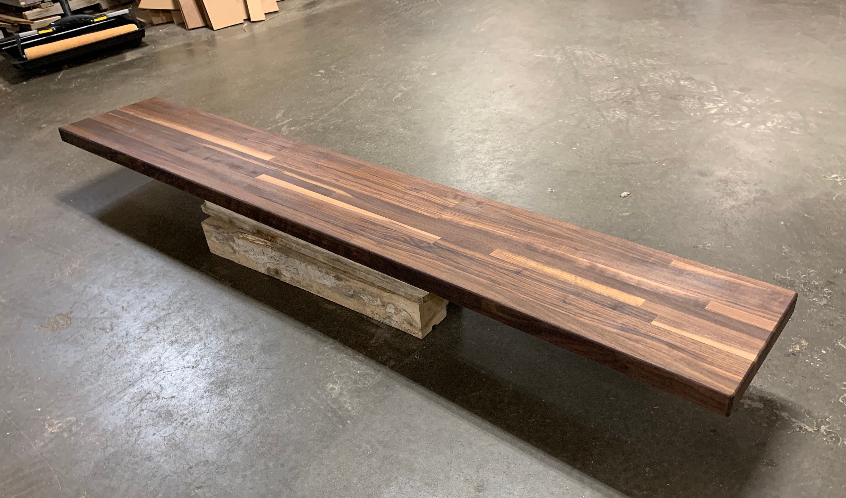 Walnut Butcher Block Wooden Shelf in Any Custom Size Wood Bar Etsy