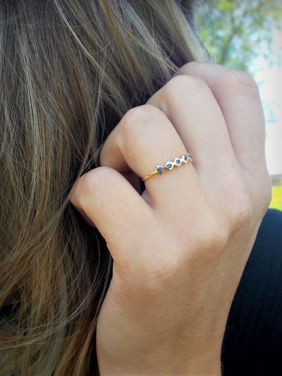 14K Gold Filled or 925 Sterling Silver jewelry Birthstone Minimalist ring for women Amethyst Stacking ring Gemstone Multistone Everyday ring