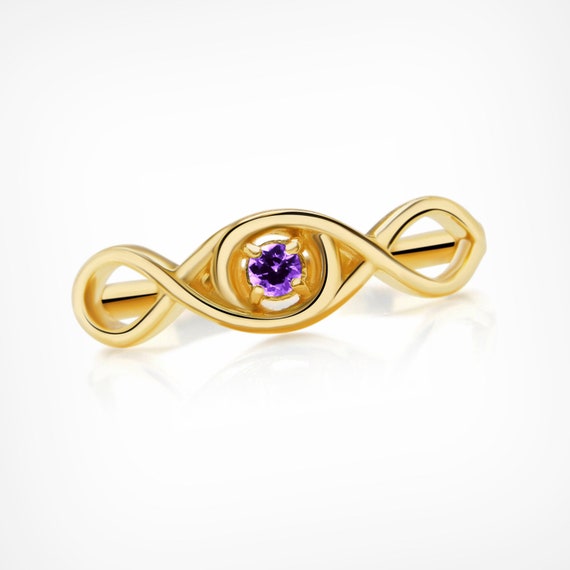 amethyst infinity ring