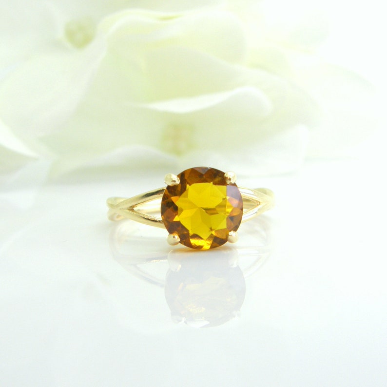 Citrine ring sterling silver November birthstone ring yellow stone ring birthstone ring mothers ring