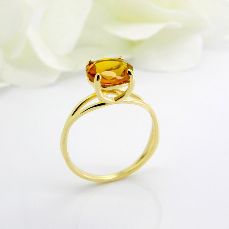 Citrine ring sterling silver November birthstone ring yellow stone ring birthstone ring mothers ring