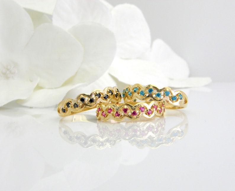 Mothers ring 14k gold any birthstones gemstone ring 14k gold band multi stone ring