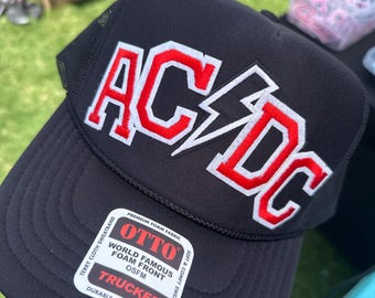 ACDC Back in Black Patch Snapback Cap - Etsy display picture 1