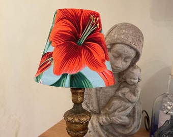 Abat-jour floral en lin fait main pour petites lampes de chevet ou petites lampes de table