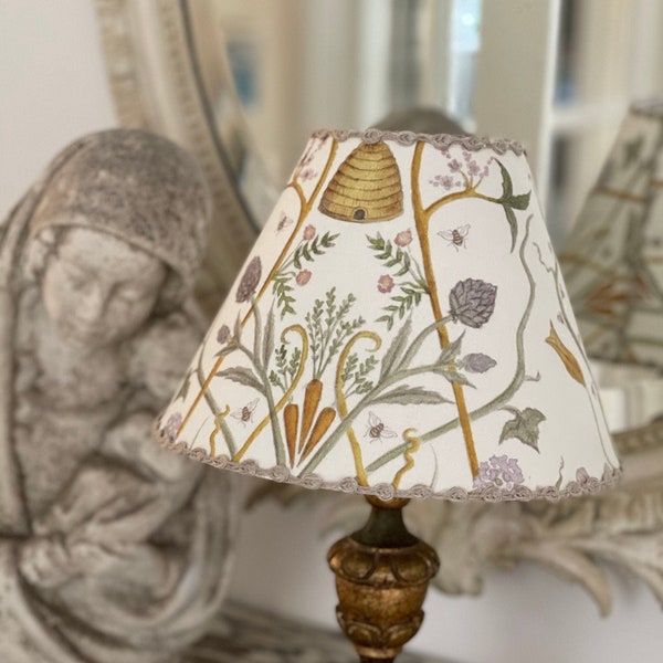 Handmade lampshades Angel Strawbridge fabric coolie table lamp shade French Shabby Chic French country style 9ins or 12ins sizes