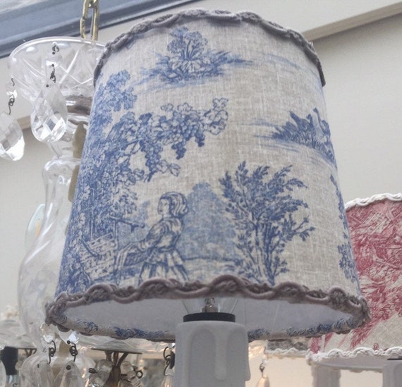 Handmade Toile De Jouy Lampshades for Chandeliers or Bedside Etsy