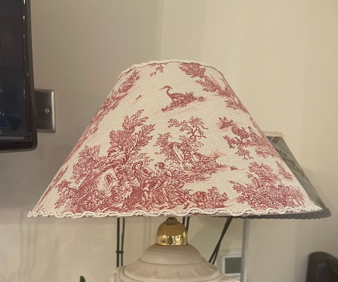 Handmade Lampshades Toile De Jouy Table Lampshade French Shabby Chic ...