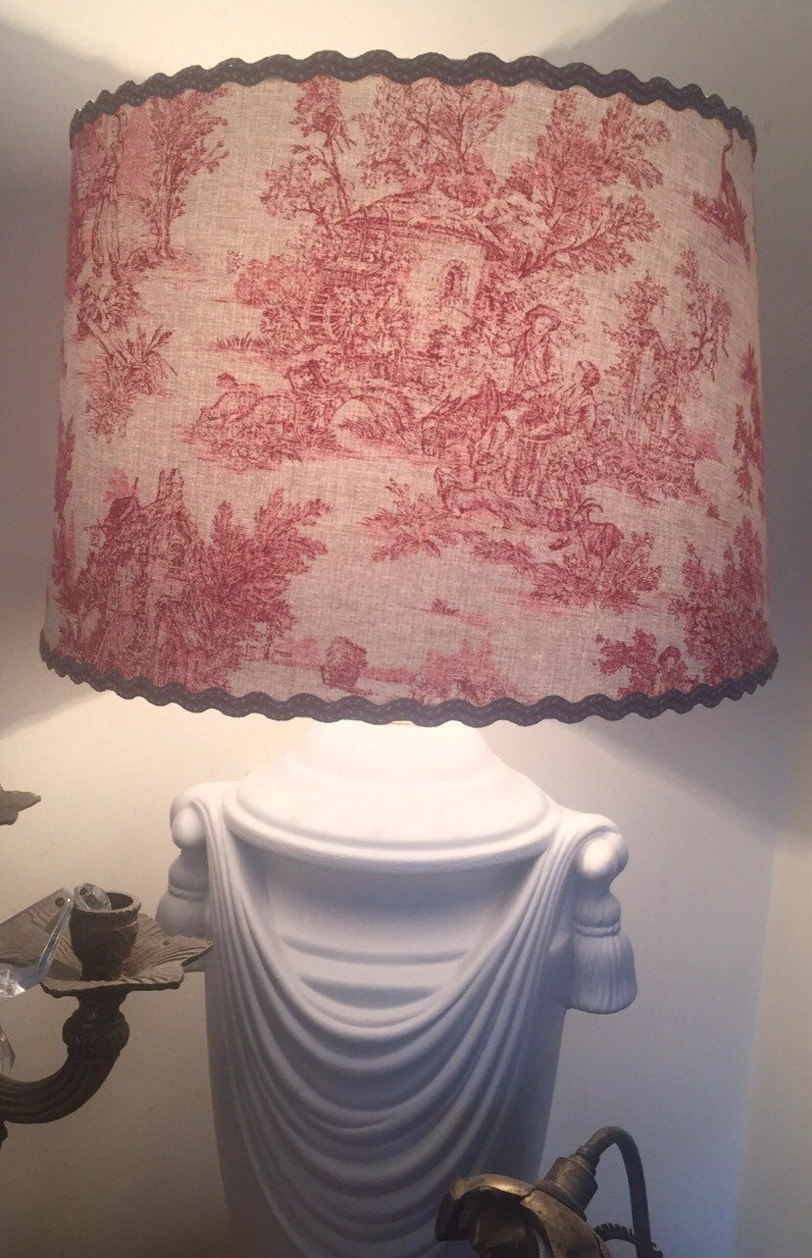 Handmade lampshades bedside table lampshade linen cream Etsy