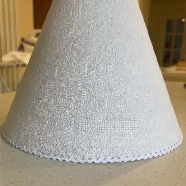 Handmade lampshades antique French linen, fabric table lampshade, Home decor, French Shabby Chic light, French country style lampshades