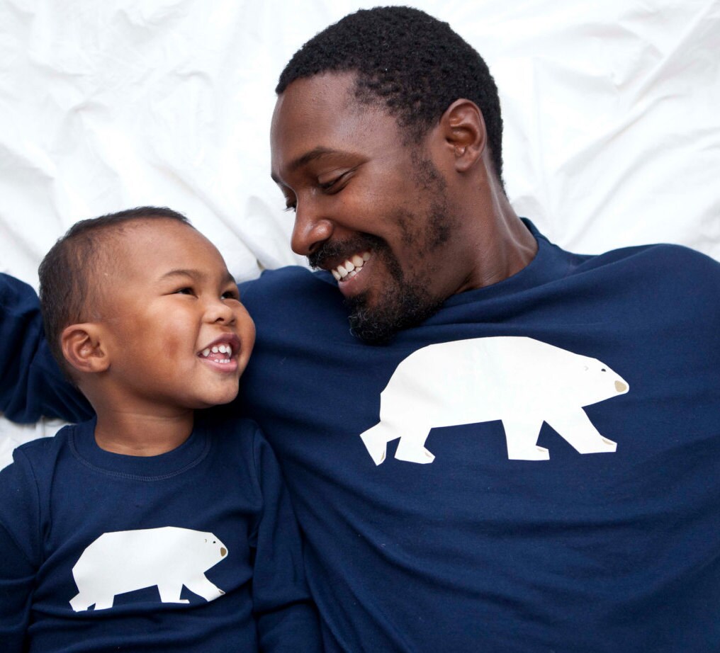 dad and son matching pyjamas