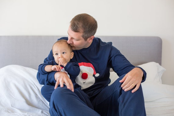 baby and child matching pjs
