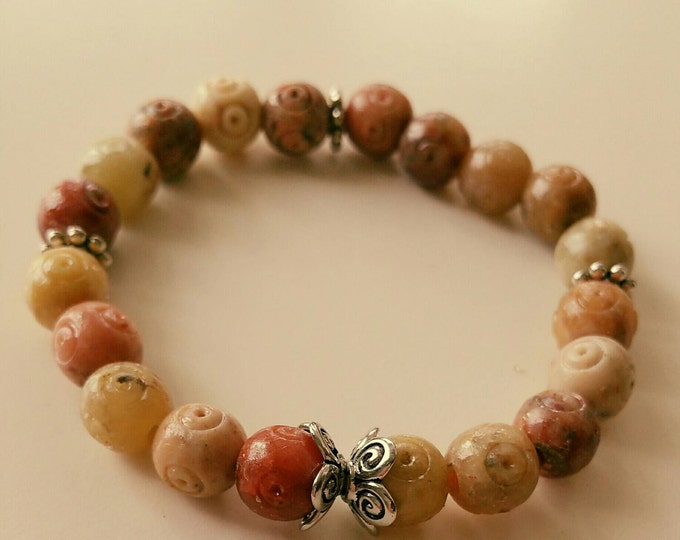 Soapstone Amber Healing Bracelet Handmade Jewelrywomens Etsy