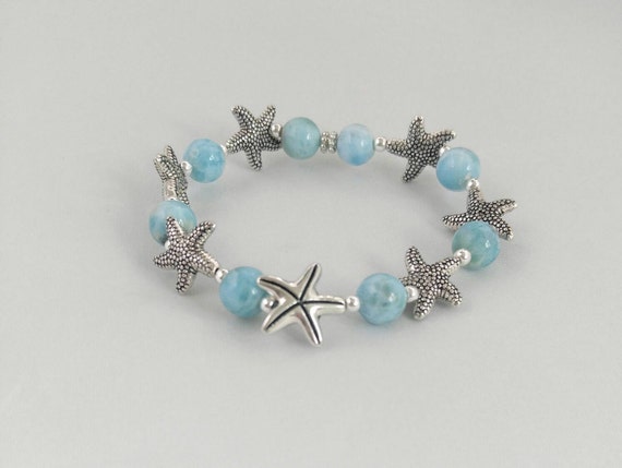 larimar beaded bracelet