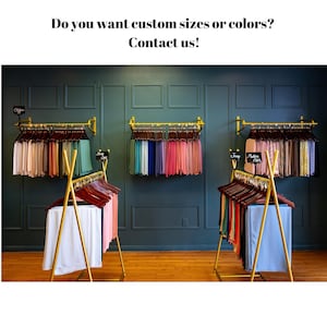 Wall Mounted Clothing Rack, Metal Clothes Rack, Standing Coat Rack, Industrial Cloakroom Rail Boutique Retail Display Colour Options image 9