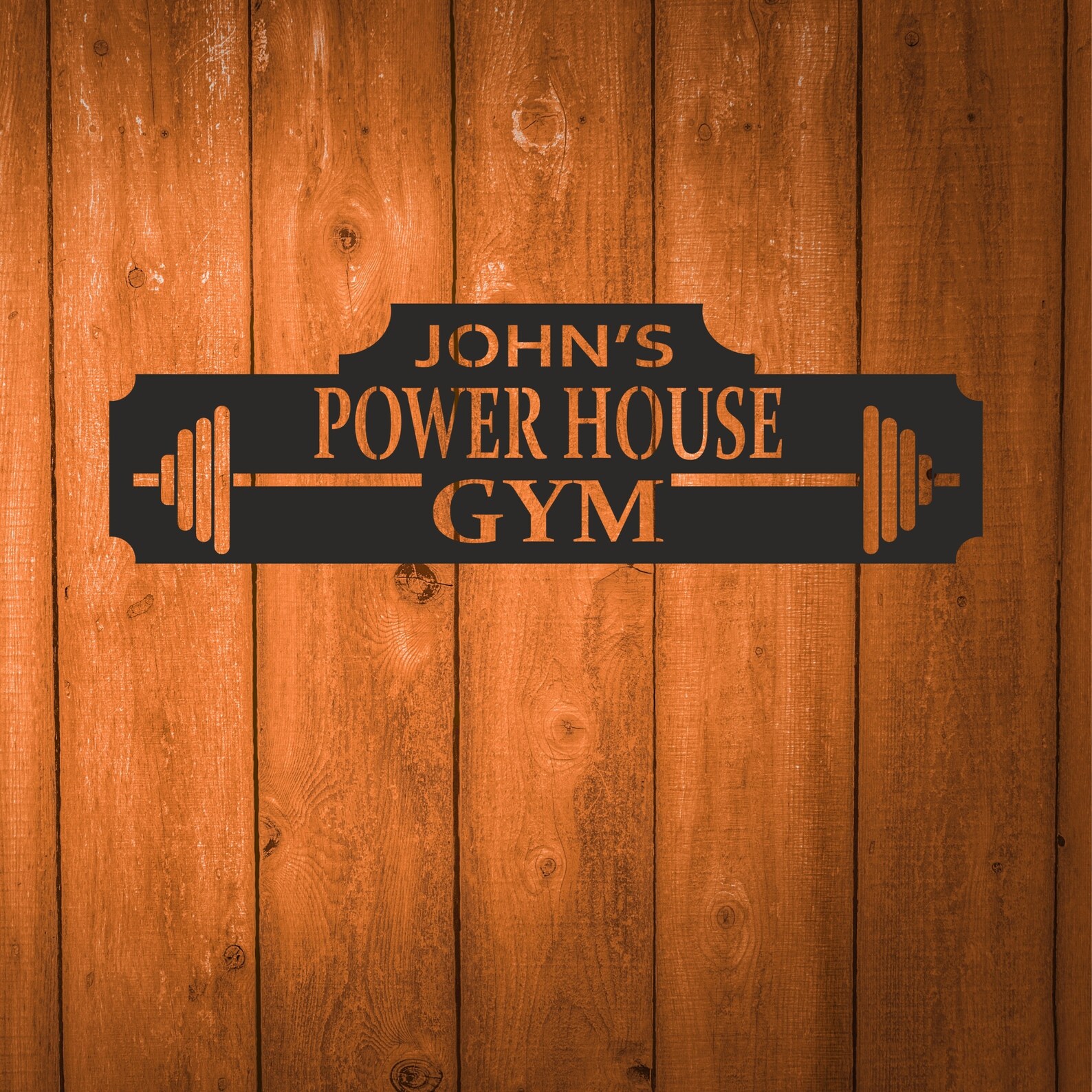 Personalized Home Gym Metal Wall Art Decor Custom Gym Sign Etsy