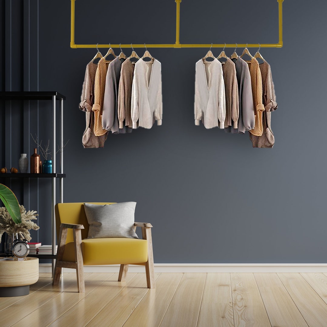 Custom Ceiling Garment Rack, Wall Mounted Ceiling Clothing Rack