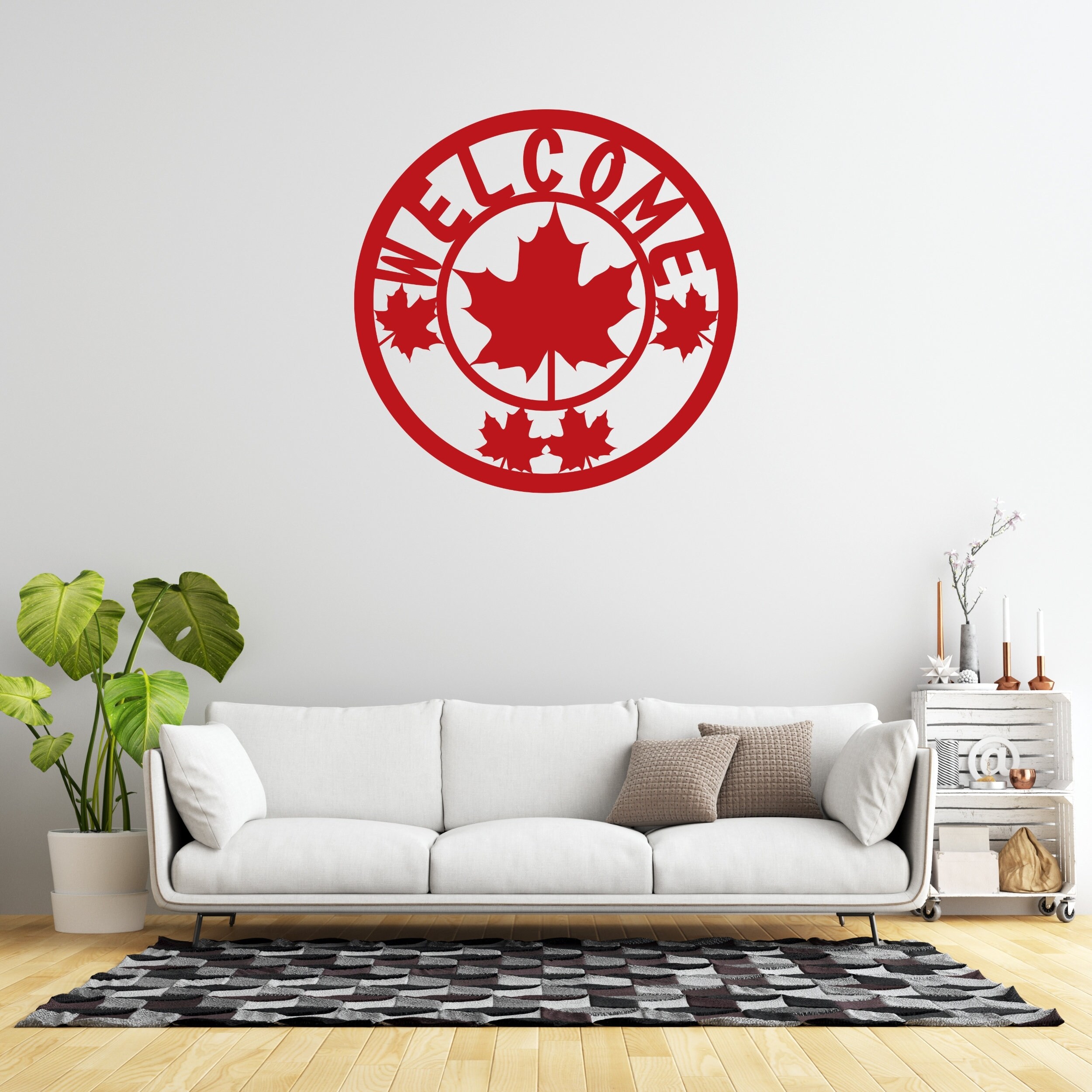 to Canada Sign Metal Wall Art Decor Steel Hanging Etsy