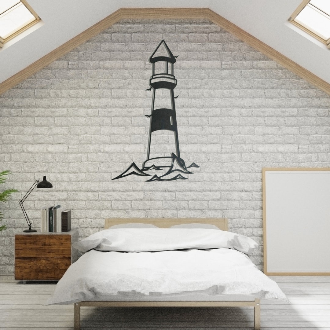 LIGHTHOUSE Wall Art, Large Wall Art, Wall Sign, Wall Decor, Wall Sign Etsy