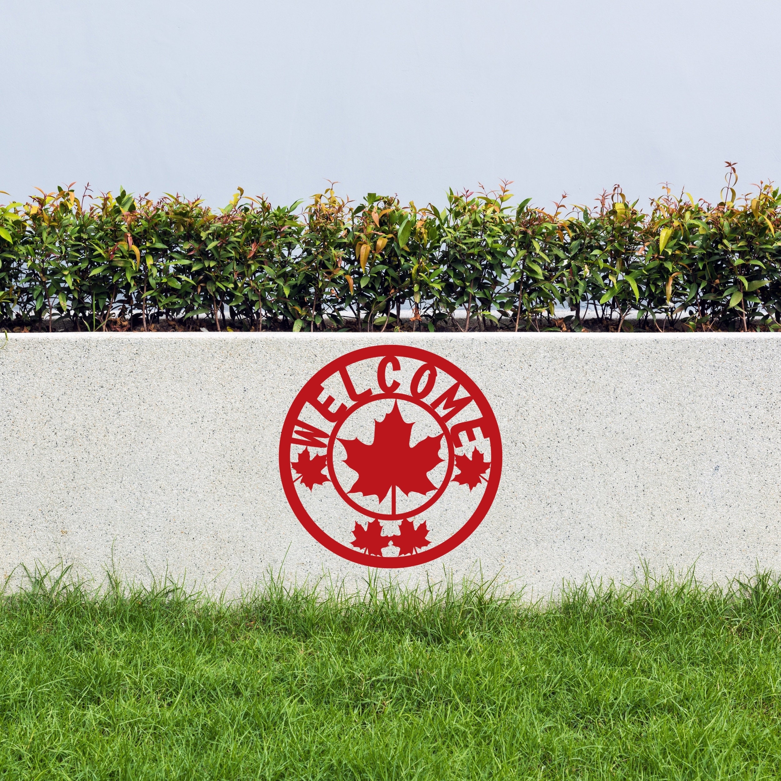 to Canada Sign Metal Wall Art Decor Steel Hanging Etsy