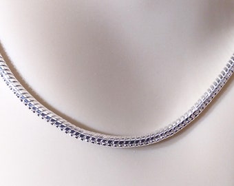 Silver Color Cut To Size 304 Stainless Steel 20 Inch Snake Chain Necklace With Clasp 3mm Wide Chain DIY Snake Necklace Ready To Wear