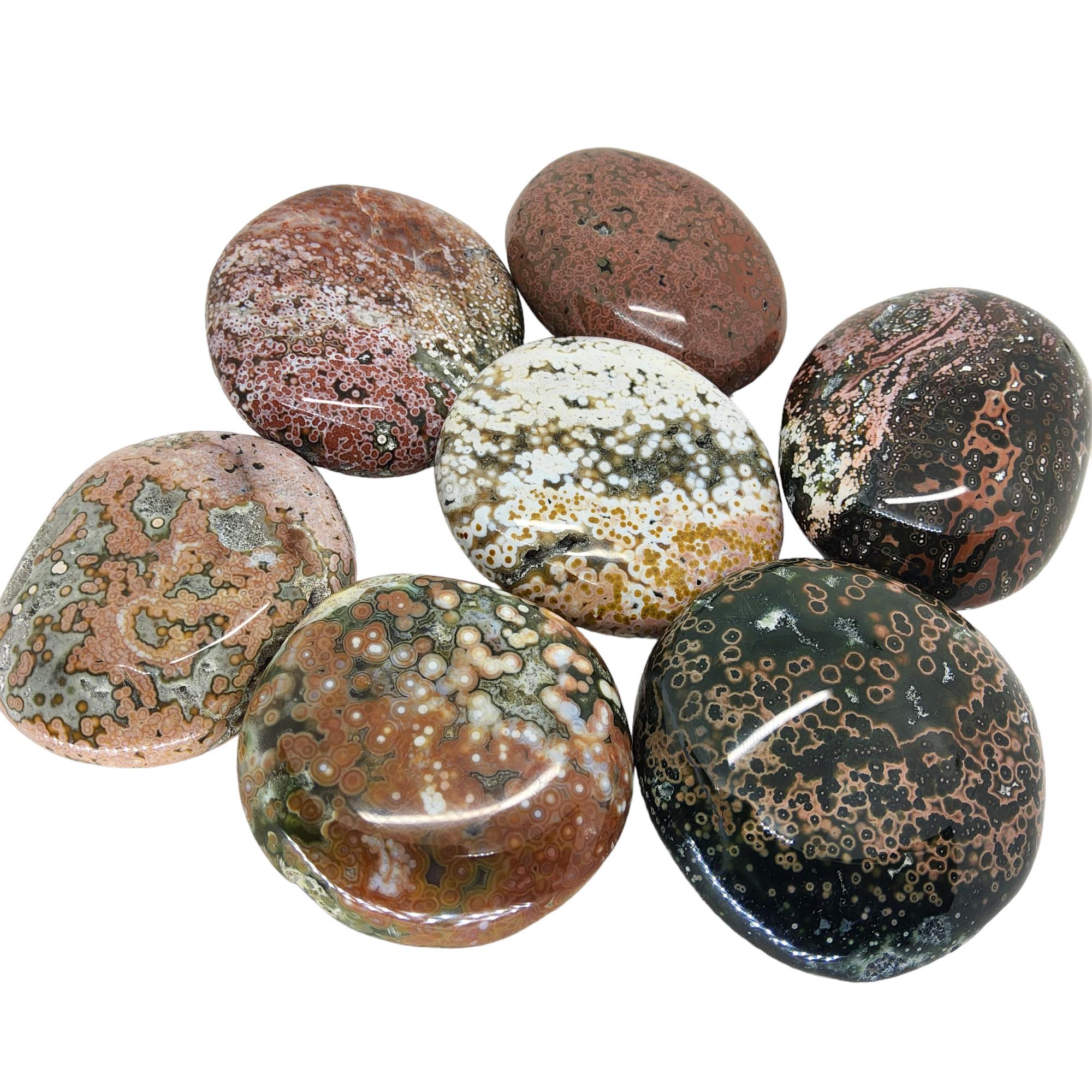 Ocean Jasper, lot, large, palm stones, AAA, display, specimen, gemstone, #R-6184