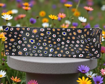 Millefiori Glass, slab, cabbing rough, lapidary, #R-6425