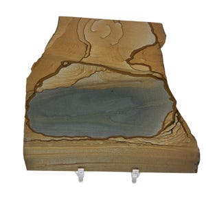 Picture Jasper, paesaggio, lastra, cabb grezzo, lapidario, #R-6469