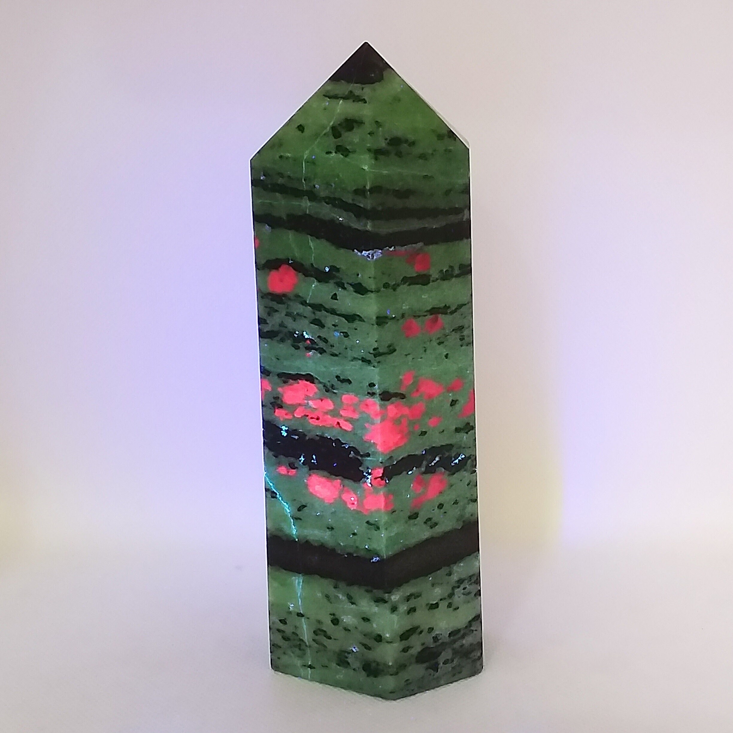 Ruby in Zoisite, Point, Tower, 6.25", Display, Specimen, Gemstone, Mineral, Rock, #r-2773
