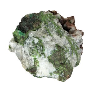 Calcite avec malachite, spécimen d&#39;exposition, # R-2851