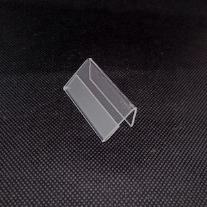 B2G1, Specimen label, acrylic, sign stand, small, clear #O-201